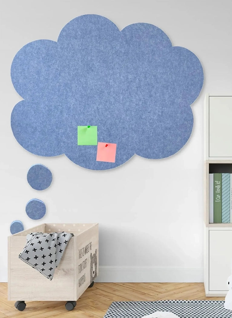 Bulletin Felt Pin Board - CLOUD in childrens room Decormania UK